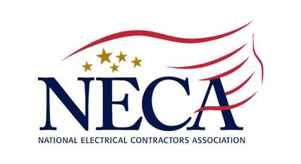 National Electrical Contractors Association (NECA) logo with American flag and stars